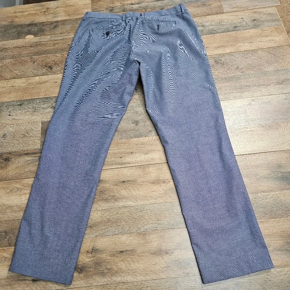 Bonobos Mens Daily Grind Wednesday Dress Pants Light Blue Micro Pattern‎ 35x29